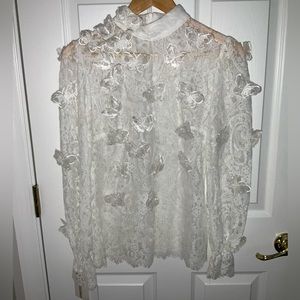 New White butterflies Top